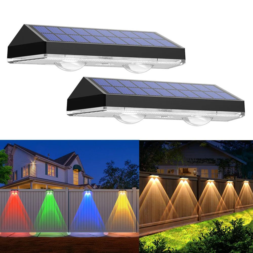 Solar Wall Lamp Path Deck Stair Light Garden LED Lights IP65 Waterproof Outdoor Lighting Solar Lamp for Garden Step Patio Fence