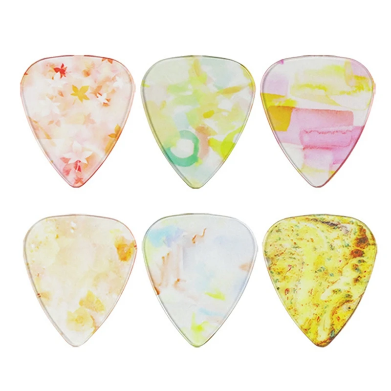LALA Transparent Picks, Guitar Picks, Folk Guitar, Electric Guitar Personalized Color Transparent Picks