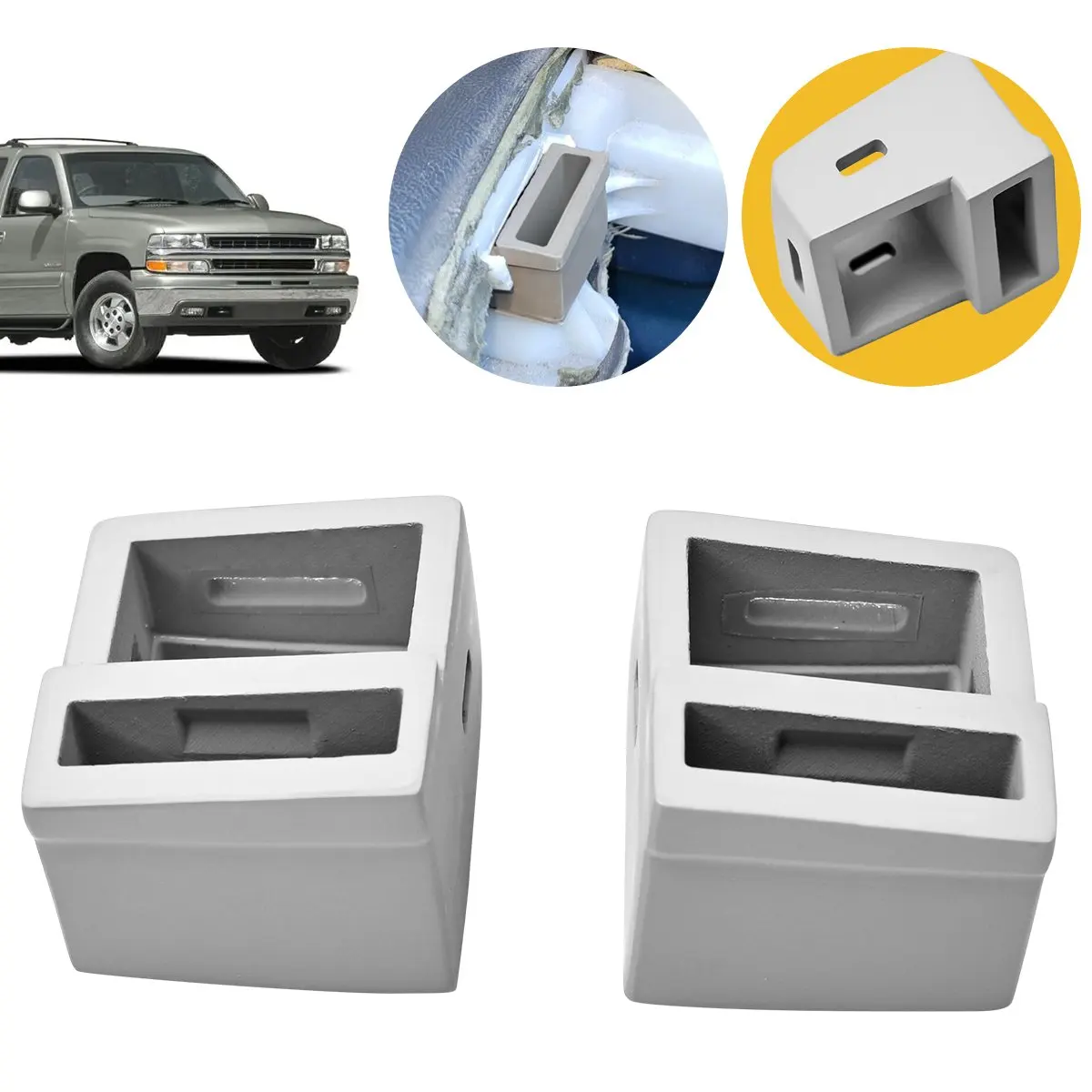 Auto Interior Clips Door Arm Rest Switch Panel Clip Repair Kit For Silverado &amp; Sierra 2003-2007 - 2 Piece Non-Destructive Fix GM Interior Repair