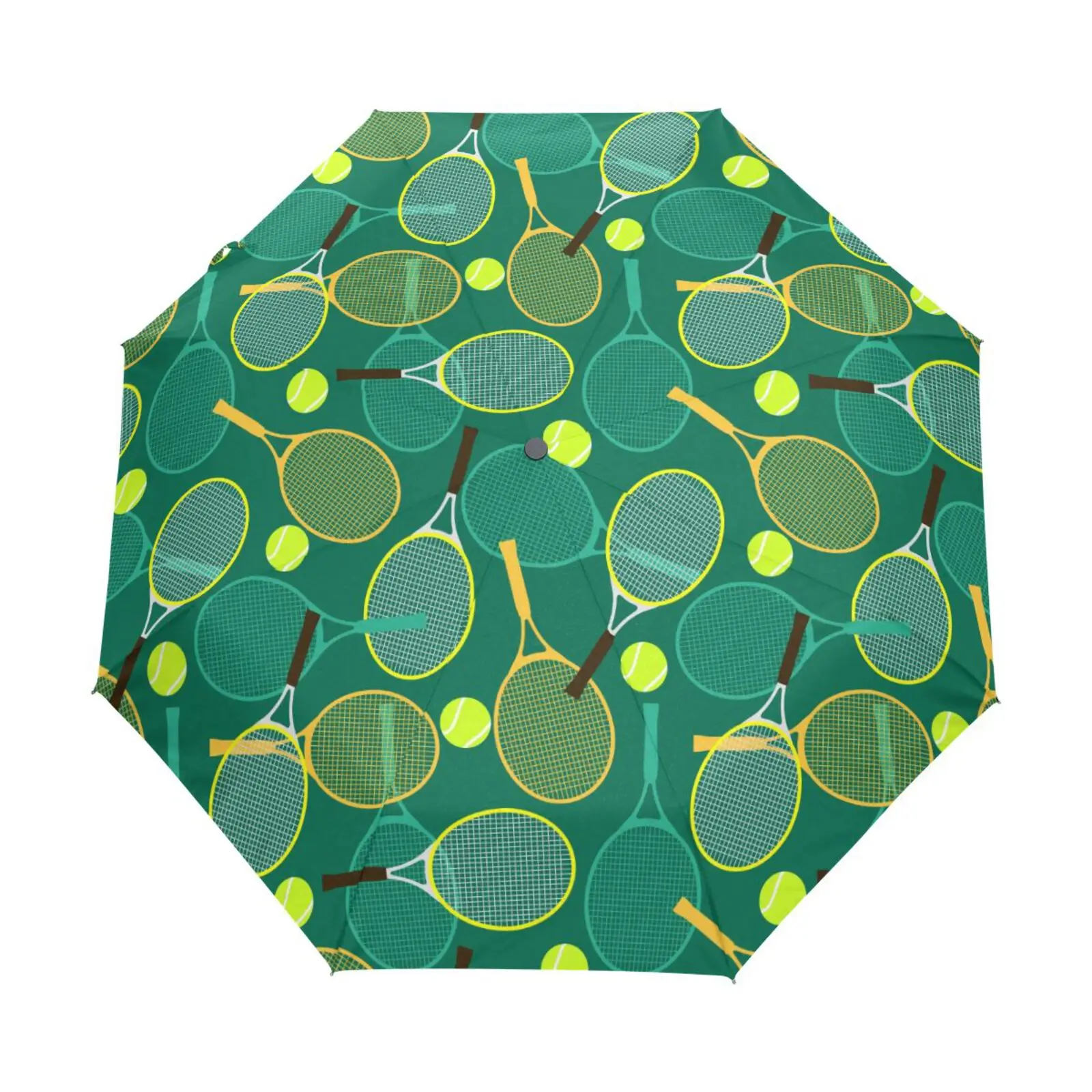 TennisRacketsAndBallsWindproofTravelUmbrellaRainWomenUV