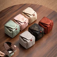 Chinese Simple Teaware Storage Bag Traditional Kung Fu Tea Accessories Portable Travelling Teacup Jewelry Protection Fabric Bags 2