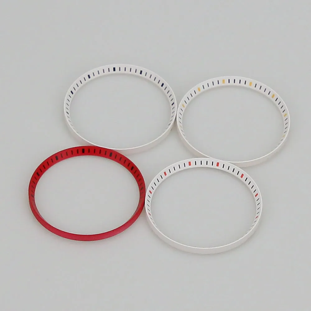 New White Red Color With Marker SKX007 Watch Chapter Ring