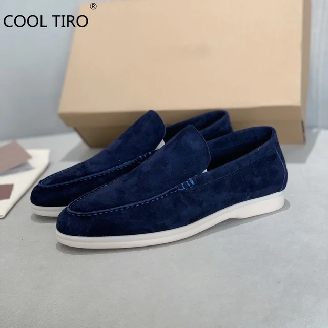 ægtemand periode Transcend Light Blue Suede Loafers Mens | Men Moccasin Blue Suede Shoes | Dark Blue  Loafers Mens - Leather Casual Shoes - Aliexpress