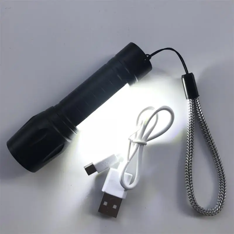 줌 미니 LED 손전등, XP-G Q5 플래시 라이트 랜턴, 휴대용 충전식 눈부심 COB 손전등, 야외 캠핑 조명