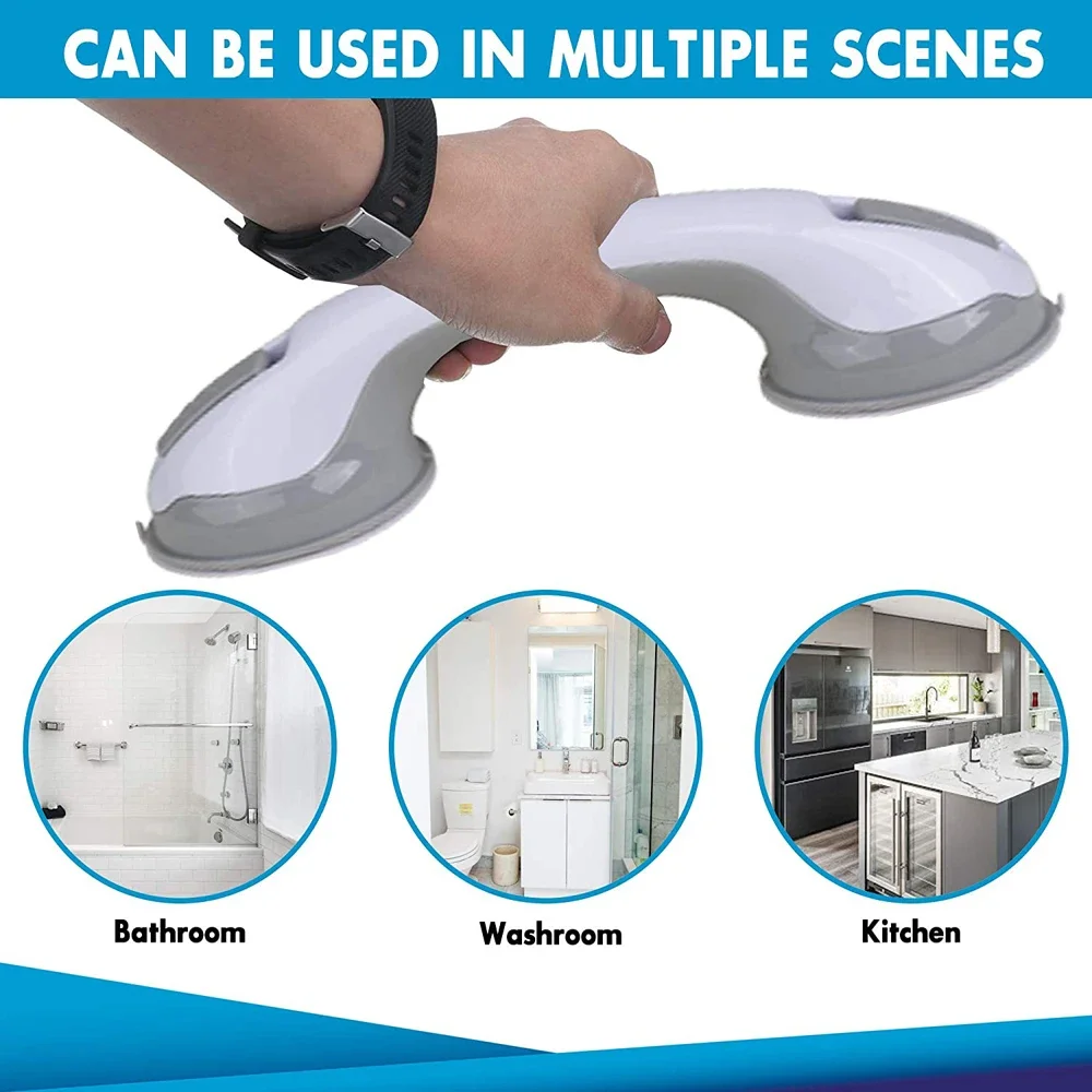 Description Picture 4 of item1pc Handle Vacuum Suction Cup Safety  Handrail With Shower Handle Non-slip Support Toilet Bathroom Safety Grab Rod
