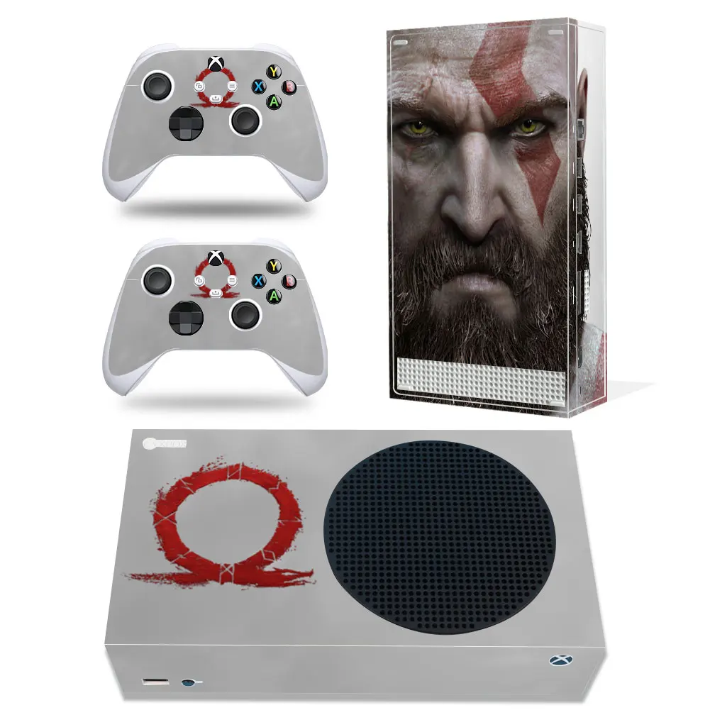 God Of War Design For Xbox Series S Skin Sticker Cover For Xbox series s  Console and 2 Controllers