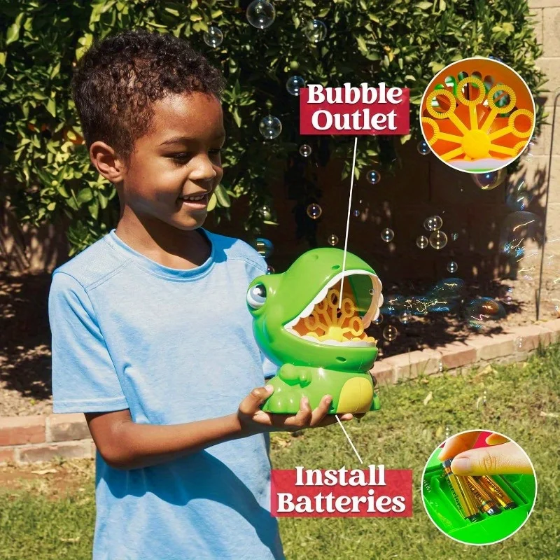 Dinosaur Bubble Machine Gun For Kids Outdoor Summer Toy Gift_voghion.com