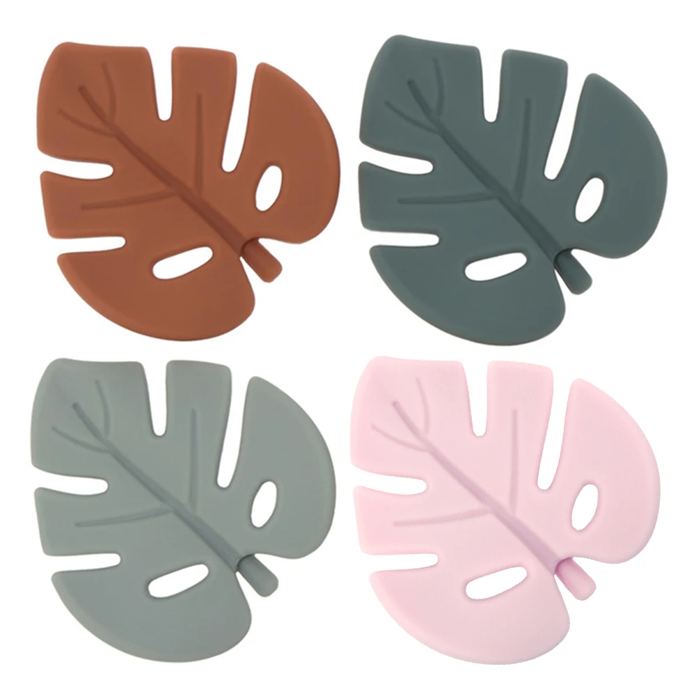 10pc Baby Tree Leaf Silicone Teether Newborn Molar Soother Infant Teething Chewing Child Toy Shower Gifts for kids 4