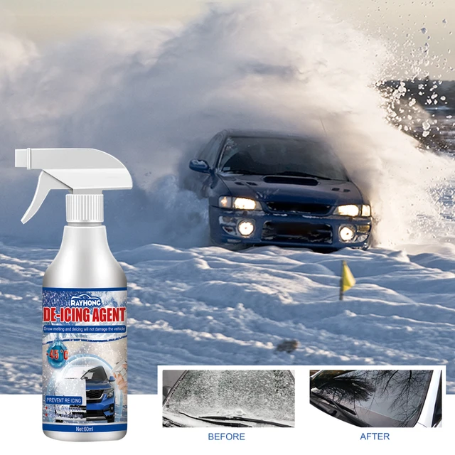 60mlCar Window Ice Remover Spray Winter Snow Melting Agent Windshield Glass  Deicing Remove Clean car care