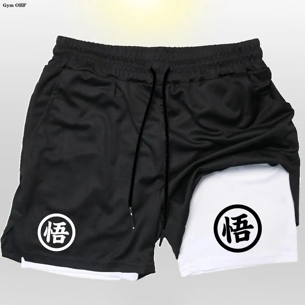 Z Goku Anime Sweatpants Shorts Men Gym Running Quick Dry Sport Outdoor Training Summer 2 In 1 Short Pants 5