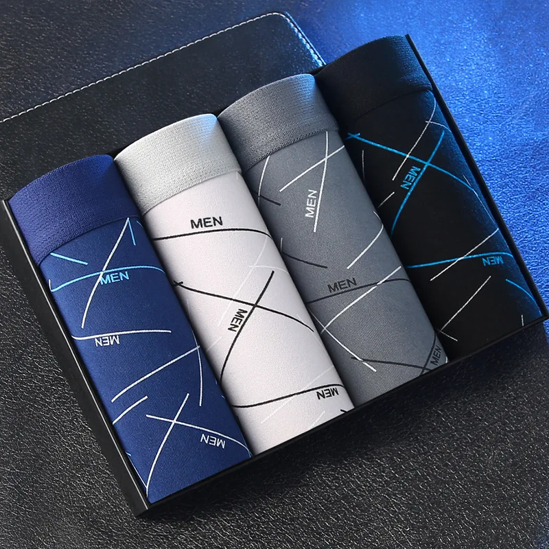 Underwear Man 2025 Bestsellers briefs Youth mid-waist letter print confortable underpants men's boxer briefs cheap clothing