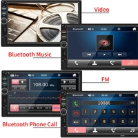 Hippcron 7" Car Radio Multimedia 2 din MP5 Player Bluetooth HD Touch Screen Stereo 12V FM Aux Input TF Card USB Mirror Link - Image 3