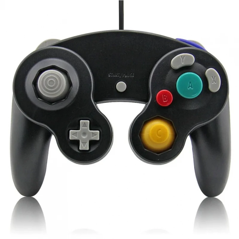 Controller Compatibile Per Nintendo Game Cube Cable Controller Console Ngc Black # Nintendo Gamecube (Dol-001) # Remote Nintendo Gamecube (Dol-003)