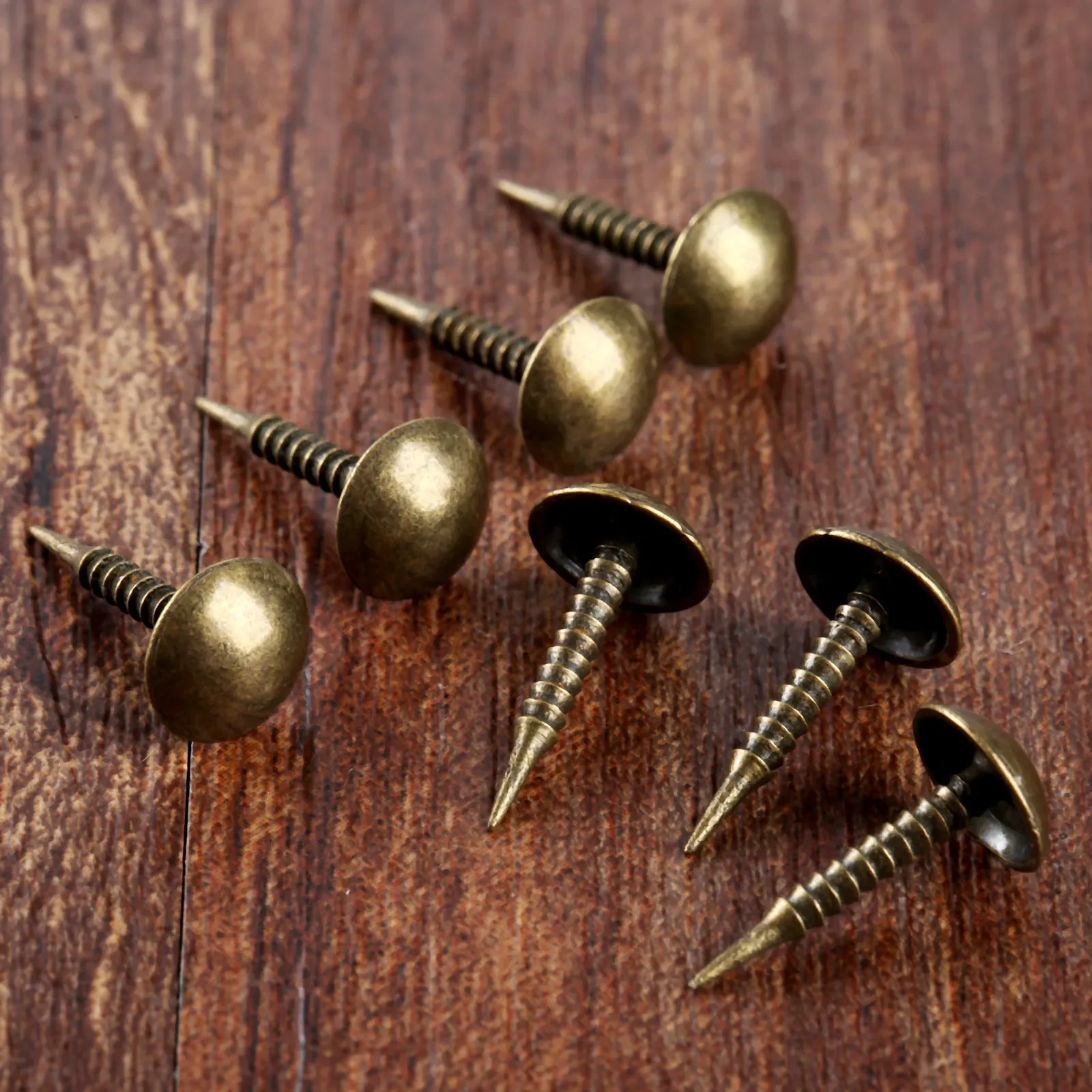 100Pcs 8*15mm Antique Bronze Upholstery Nails for Jewelry Wooden Box Furniture