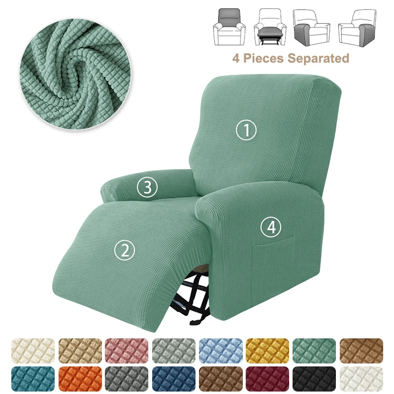 Funda de forro Polar para sofá reclinable, cubierta elástica de LICRA