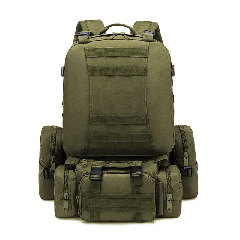 

50L Tactical Backpack Men's Military 4 in 1Molle Sport Bag Outdoor Hiking Climbing Army Camping Bags