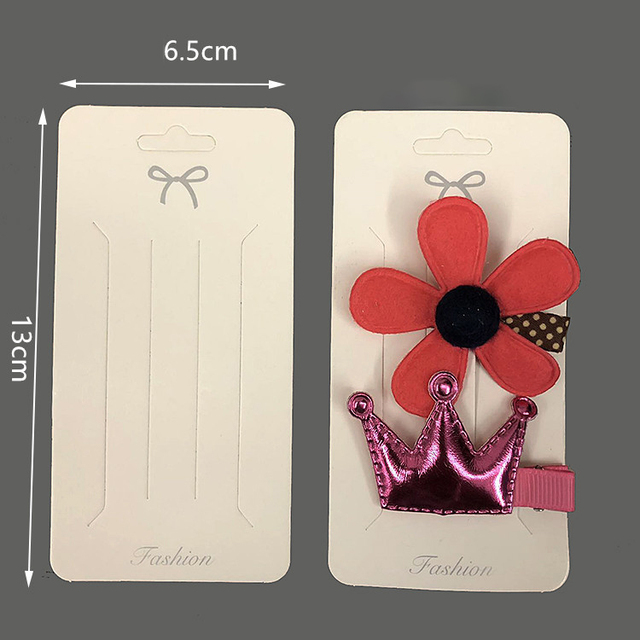 Kraft Paper Card for Hair Clips 8x16cm Paper Hairpin Barrettes Display Packaging Card Hair Bow Organizing Cardboard Holder