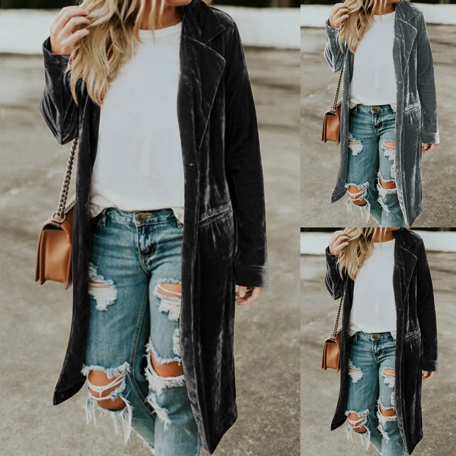 Yommay Lichtgewicht casual vest met lange mouwen en V-hals Yommay Lichtgewicht casual vest met lange mouwen en V-hals