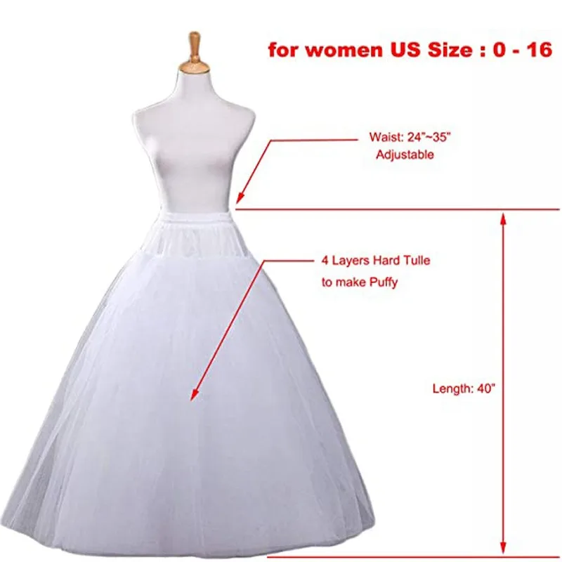 Adult Plus Size Petticoats Women Floor Length Crinoline NO Hoop Long Petticoat Underskirt Puffy Skirt Wedding Dress Ball wedding underskirt wedding petticoat