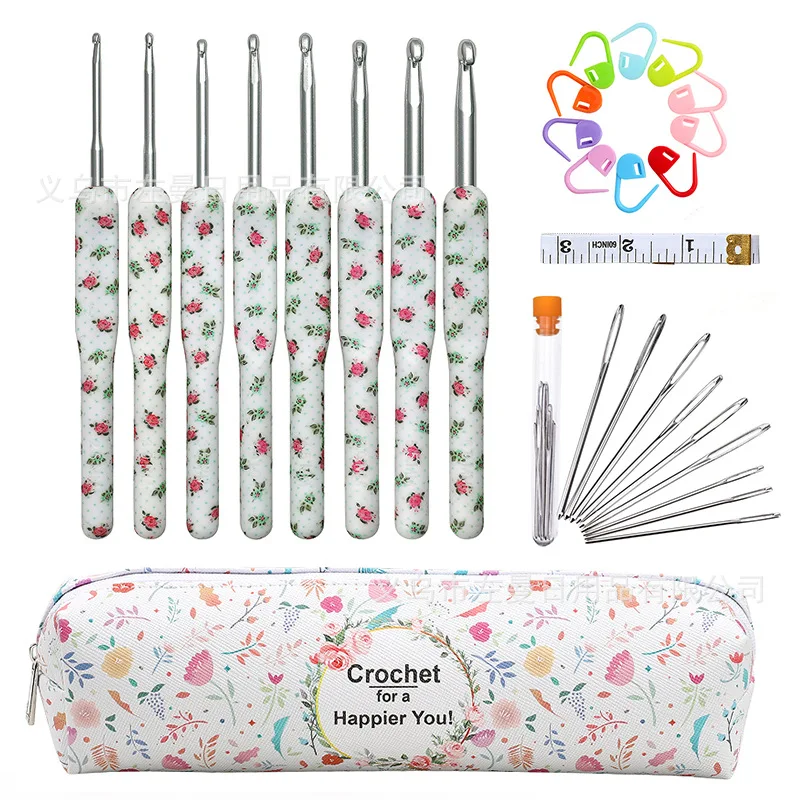 Soft Handle Crochet Hook Set Wool Yarn Compilation Tools Sweater Needle