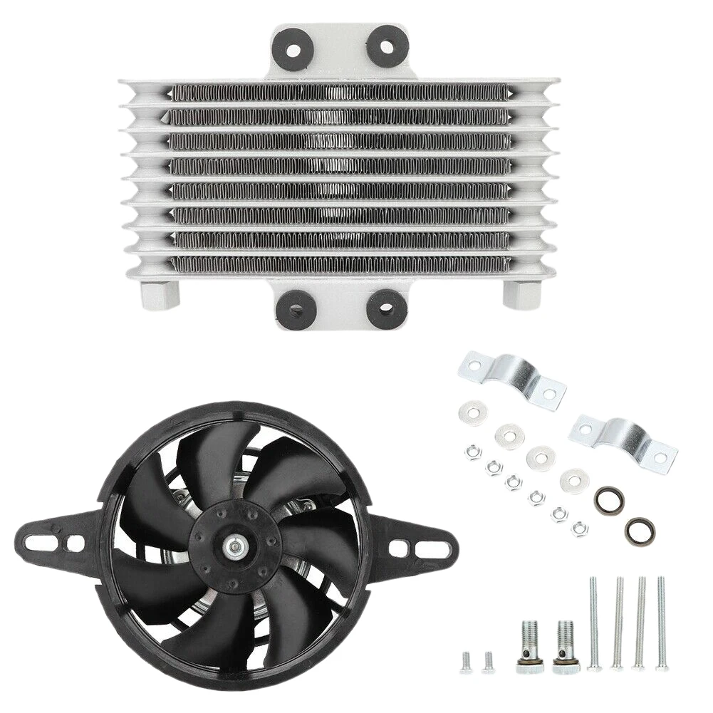 

Motorcycle Engine Fan Cooling Radiator Aluminum 125Ml Universal for Motorcycle Dirt Bike ATV