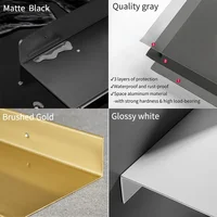 ชั้นวางของในห้องน้ำแบบลอยตัว ไม่ต้องเจาะผนัง ชั้นวางของติดผนัง อุปกรณ์จัดระเบียบบ้าน ชั้นวางของ ฮาร์ดแวร์ ตู้ อุปกรณ์ครัว ห้องน้ำ 4