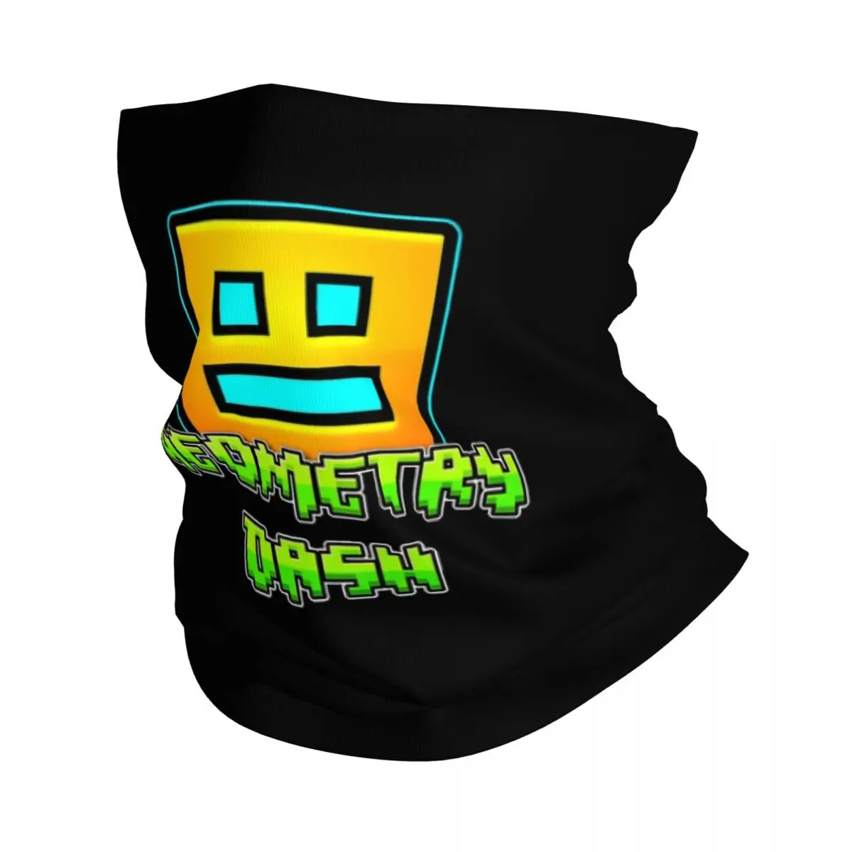 

Geometric Dash App Fun Games Bandana Neck Cover Printed Geometry Dash Mask Scarf Warm Headband Running Unisex Adult Breathable