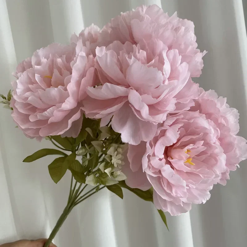 Seven Peony Silk Flowers Bouquet Home Table Wedding Artificial Decor 1