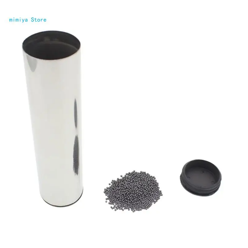 pipi Stainless Steel Cylinder Sand Shaker Rhythm Musical Instruments Metal Hand Percussion Professional Sand Shaker Durable