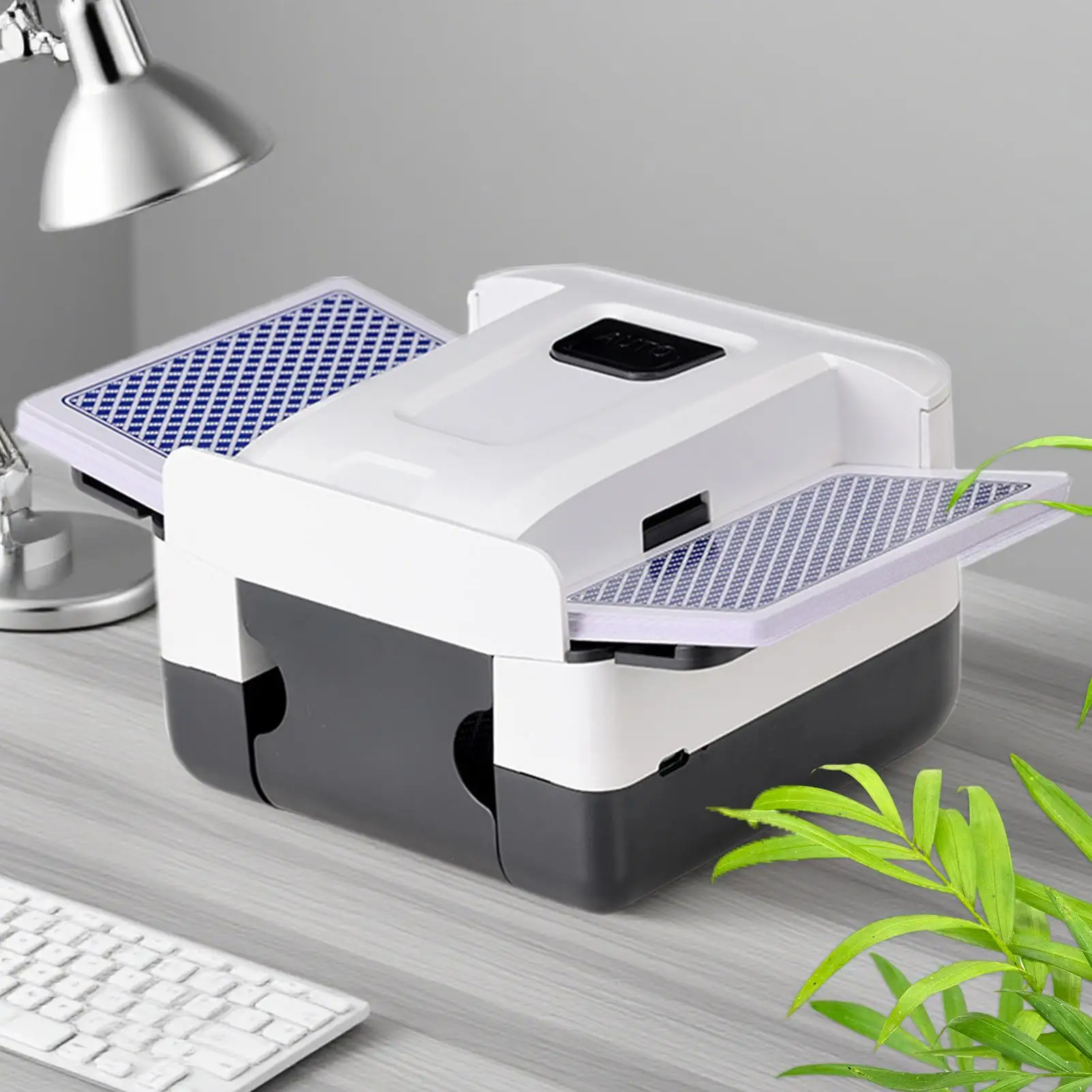 Automatic Card Shufflers 2 Deck Electric Casino Card Shufflers Rechargeable Cordless Poker Machine Built-in 2000mAh Battery