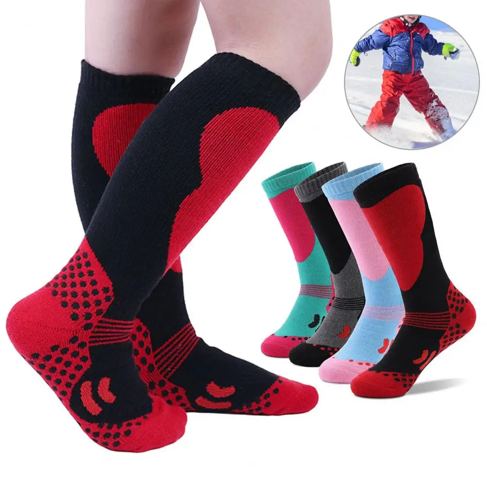 Children Ski Socks Children Winter Ski Socks Thermal Long-tube Cotton for Boys Girls Sweat Absorption for Winter