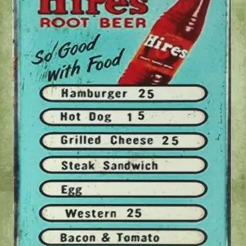 집 장식 인테리어 히어로 루트 맥주, 음식 주석 금속 사인