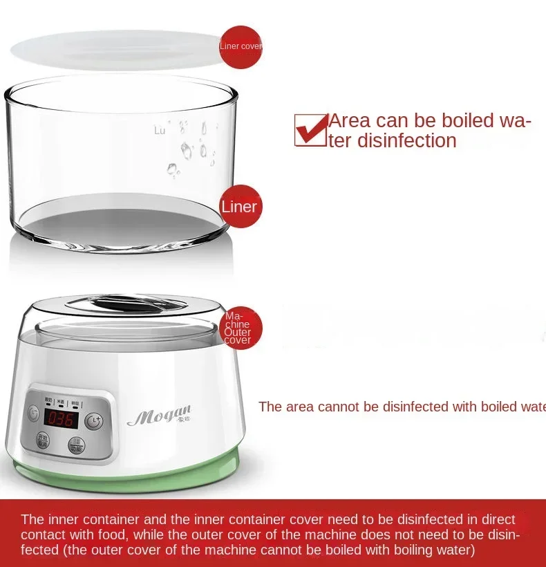 3 in 1 Electric Yogurt Maker Automatic Fermenter Yoghurt Ceramic Container Cups Natto Rice Wine Ferment Machine Yogurt Machine yogurt maker