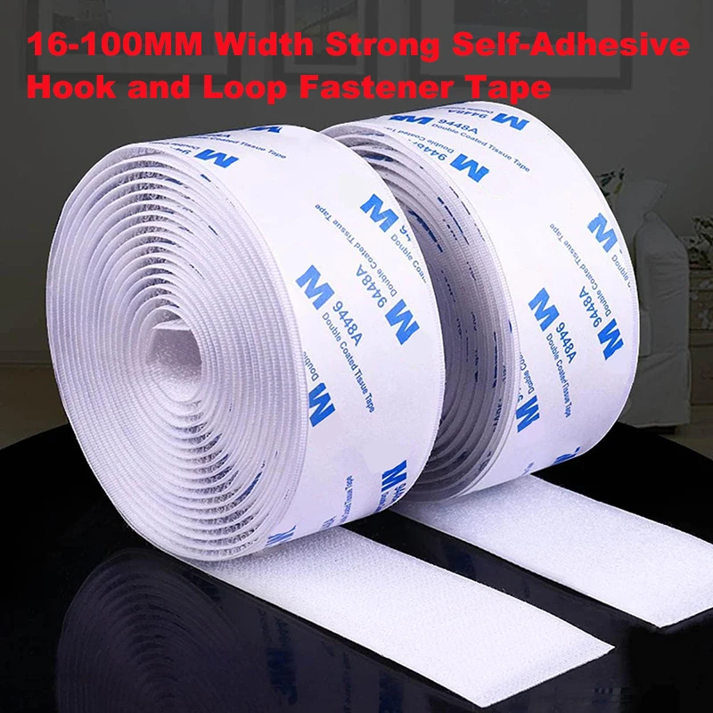 

16-100MM Width Strong Self-Adhesive Hook and Loop Fastener Tape Nylon Sticker Adhesive Tape With Glue For DIY Craft Accessories