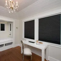 Blackout Blind for Window Pleated Blinds Cordless Shade Light Filtering Shades for Bathroom Kitchen Office curtains for windows 4