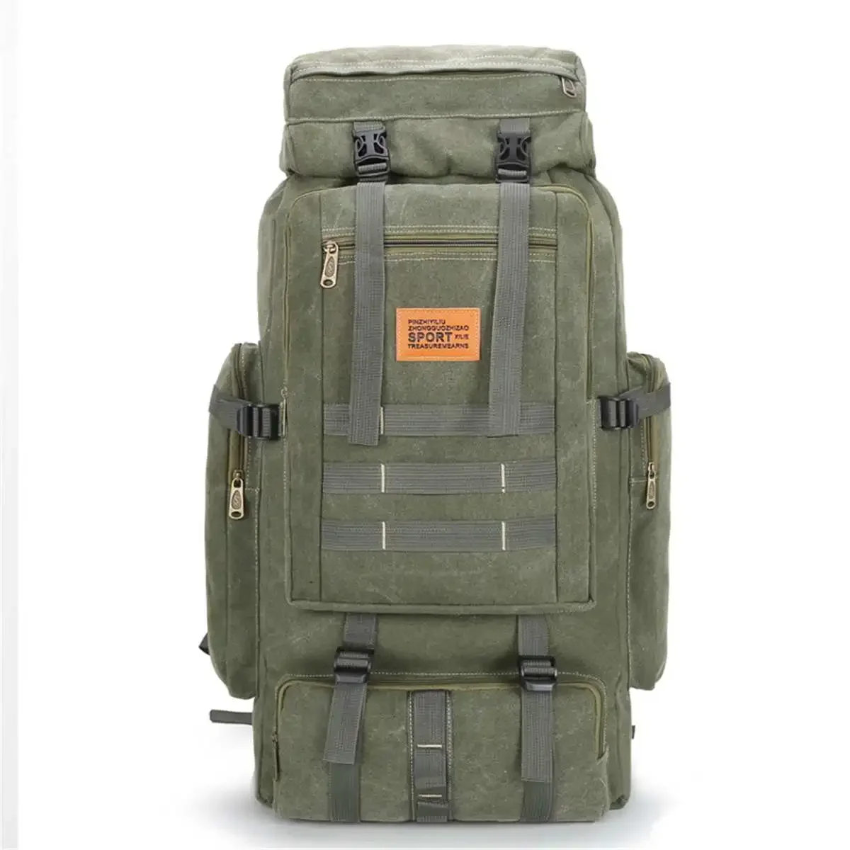 

80L 3 Colors Optional Large Military Bag Canvas Backpack Tactical Bags Camping Hiking Rucksack Hiking Gear Backpack Hiking