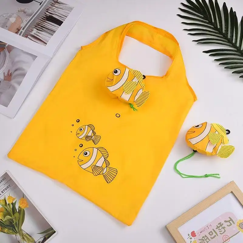 Eco-Friendly Tropical Fish Shopping Bag – Foldable, Spacious, and Convenient