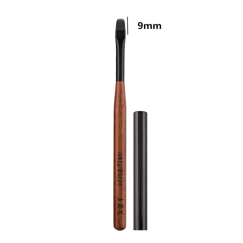Round Wood Handle Nail Ombre Brush Gel Painting Brush Nail Art For Gel Tip Extension Acrylic Builder Accessory Nail Art Brushes 3
