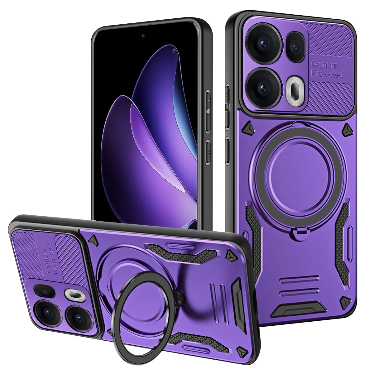 360° Metal Magnetic Rotating Ring Holder Phone Case Protector