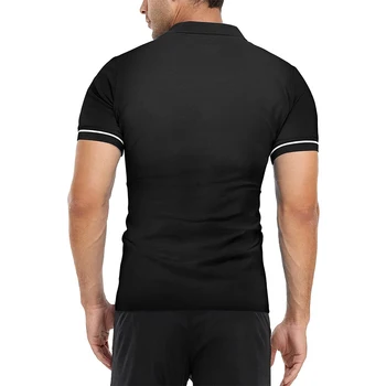 T-shirt Homme Slim Décontracté - Manches Courtes, Col Rond, Polyester - Taille 2XL, Noir
