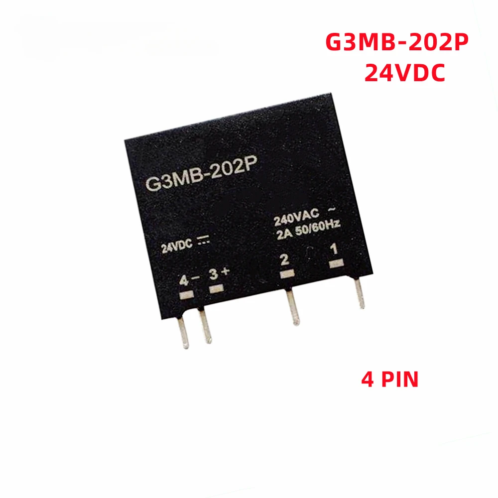 Solid State Relay 4pin G3MB-202P 5V 12V 24V PCB Mounting SIP SSR AC 240V 2A Snubber Circuit Resistor DC-AC Relay Module 5PCS solid state relay