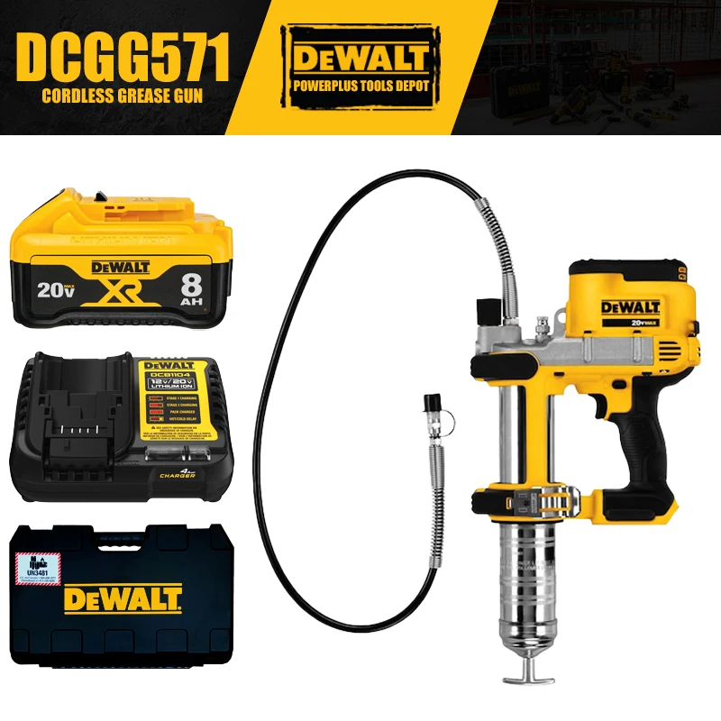 

DEWALT DCGG571 комплект 18 в беспроводной смазочный пистолет электроинструменты с зарядным устройством для аккумулятора