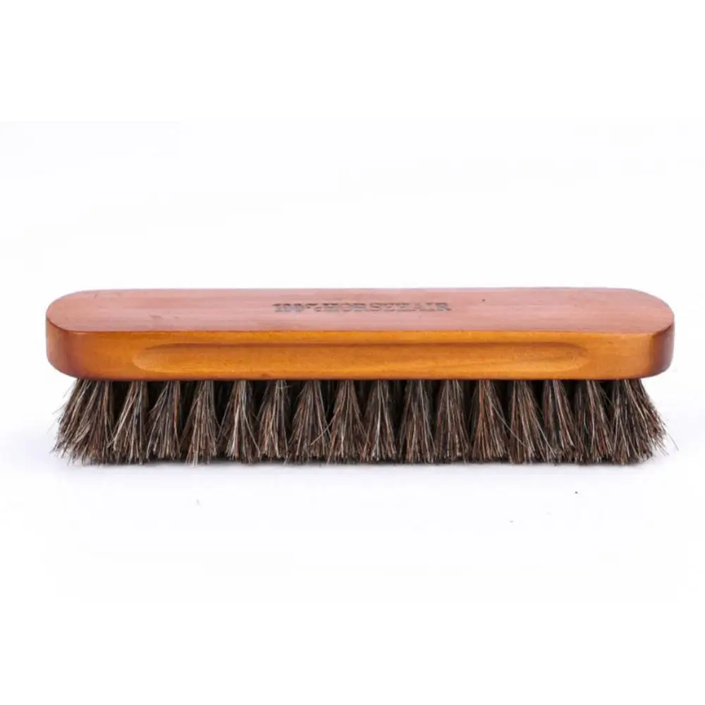 Shoe Brush Large Wooden Bristle Horse Hair