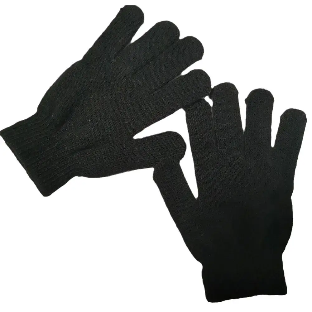 Finger Gloves Winter Autumn Warm Thick Men Women Gloves Unisex Thicken Full Outdoor Sport Knitted Solid Mittens Fash R4K1