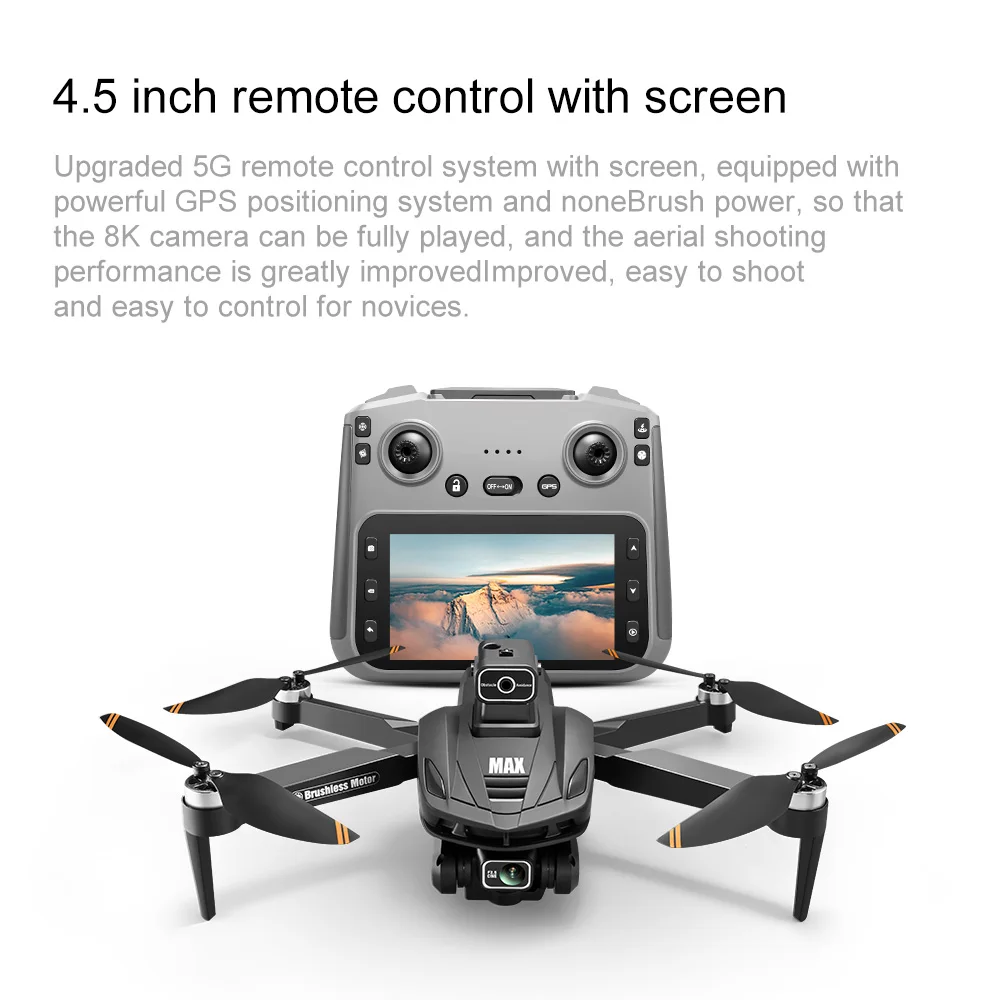2025 V168 MAX GPS Drone With 8K Camera 5KM Touch Screen RC Profesional Drone 360° obstacle avoidance Foldable RC Quadcopter Toy
