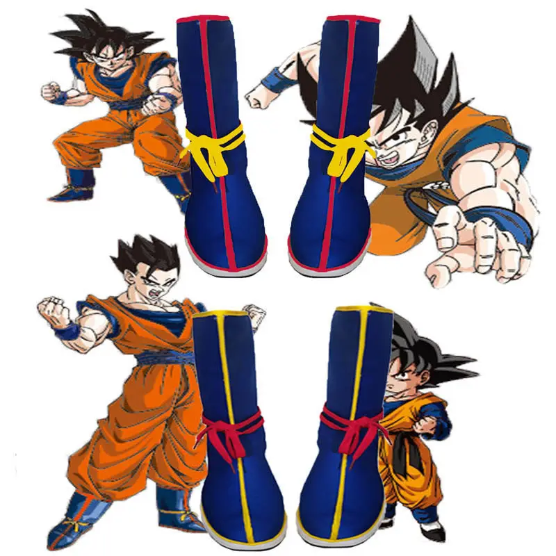 Dragon Ball Son Goku Cosplay Shoes Anime Cos Boots Costumes Props Cartoon Halloween Christmas Party High Top Shoes Accessories