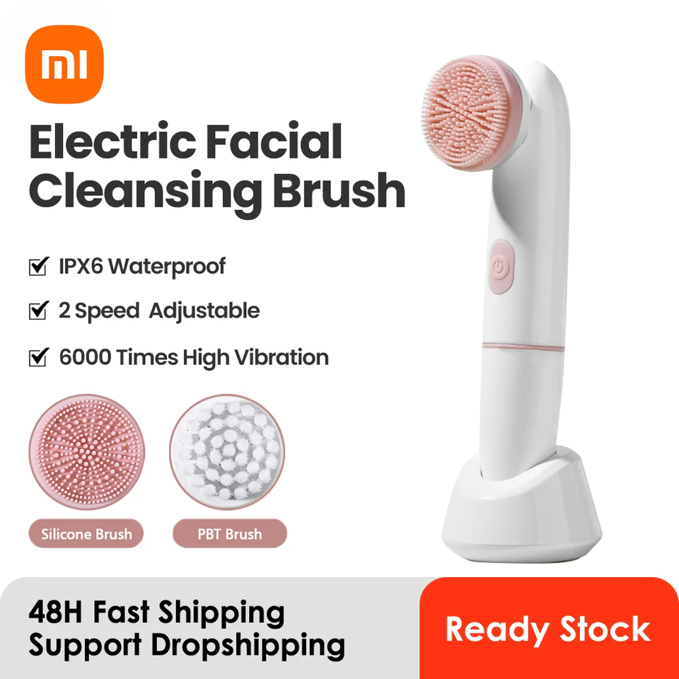 Xiaomi Electric Facial Cleansing Brush 2in1 Sonic Face Cleaning Device for Deep Cleaning IPX6 Waterproof Blackhead Removal Pore