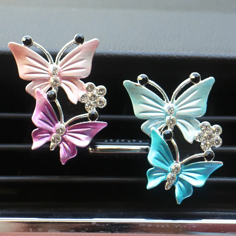 

Air Freshener Butterfly Car-styling Car Perfume Natural Smell Air Conditioner Butterfly Diamond Aromatherapy Clip