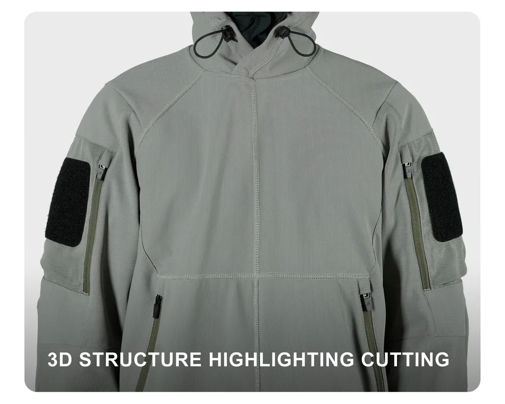 Reindee lusion 24aw graphene thermal storage dwr pullover hoodie armpocket with patch pad techwear gorpcore