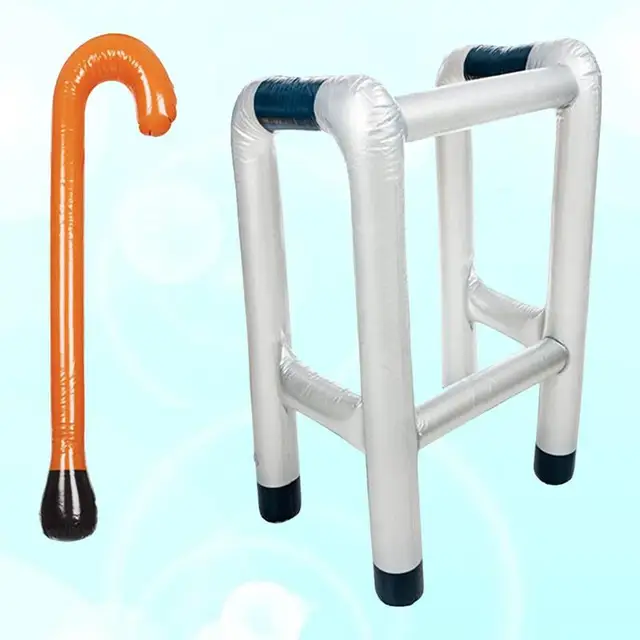 Inflatable Zimmer Frame Walking Stick Dress Up Funny Novelty Blow Up Prop Toy Accessory Inflatable Toys 4